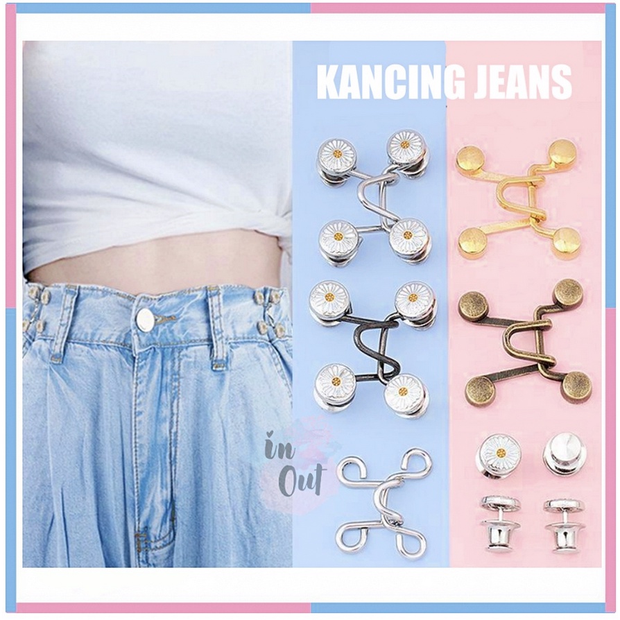 PENITI PENGAIT MUTIARA CELANA JEANS ROK BROS / PENYESUAIAN PIN TEMPERAMEN / PIN PAKAIAN / PIN PENGAIT PENYESUAIAN PINGGANG BIAR TIDAK LONGGAR / PIN BAJU ACC24