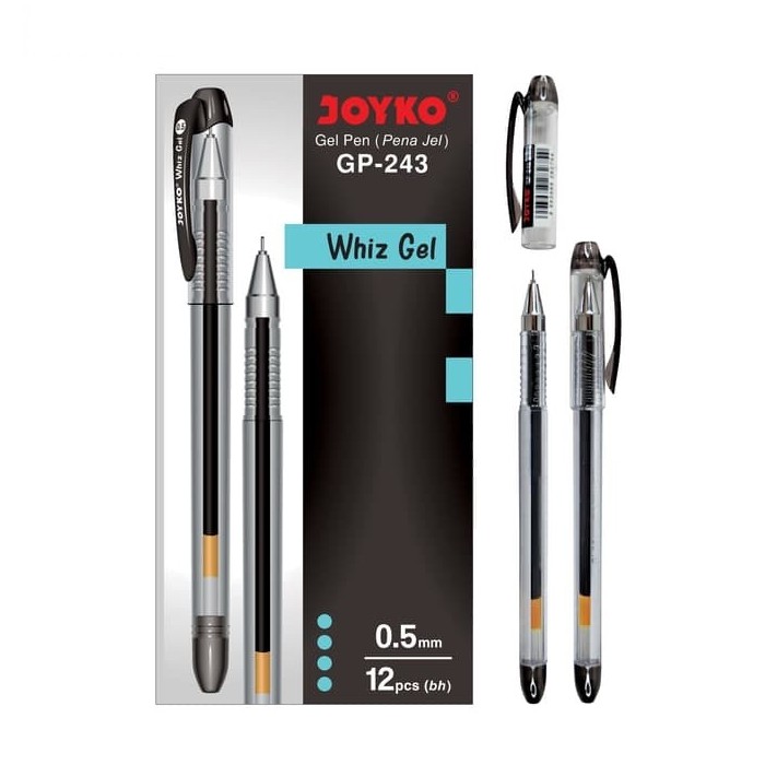 

Pulpen / Gel Pen / Pena Joyko GP243 / Whiz Gel / 0.5 mm / 1 BOX 12 PCS