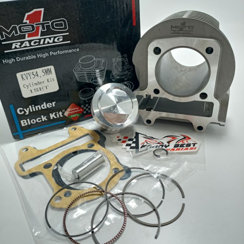 Blok Seher Moto1 Bore Up Beat karbu Piston Blok Bore Up Mesin 54,5mm for Honda Beat Scoopy Spacy