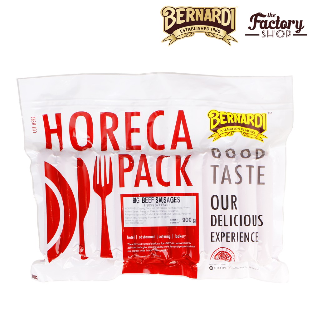 

Bernardi Horeca Pack Big Beef Sausages 900G