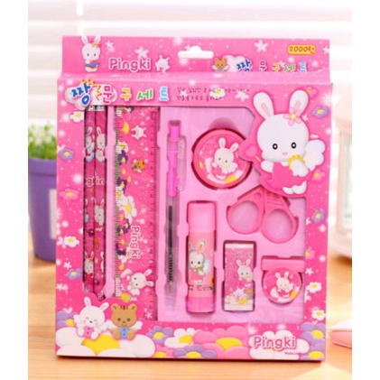 

Alat Tulis Kartun Set 2 Warna PINK & BIRU-NM - PINKPAW