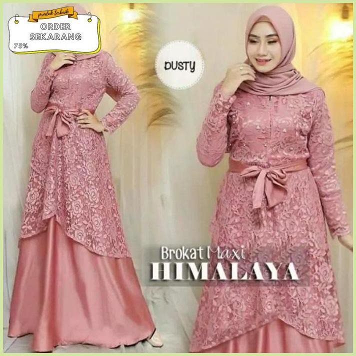Sale MAXI HIMALAYA MF maxi dress wanita muslim gamis brukat kondangan Termurah
