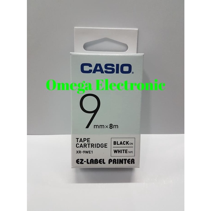

EZ Label Printer XR-9WE1 9mm Black on White Tape Label Casio