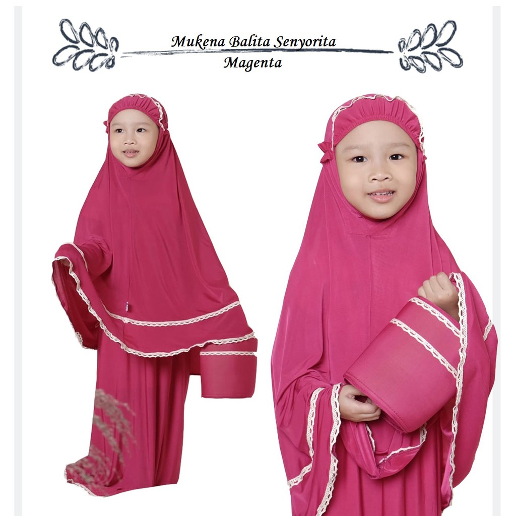 Mukena Anak Baby Bayi Batita Balita 1 2 3 4 5 Tahun Senorita / Mukena Bayi / Mukena Balita / Terbaru-1