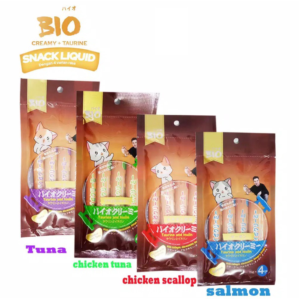 Bio Snack Kucing Creamy Taurine Liquid