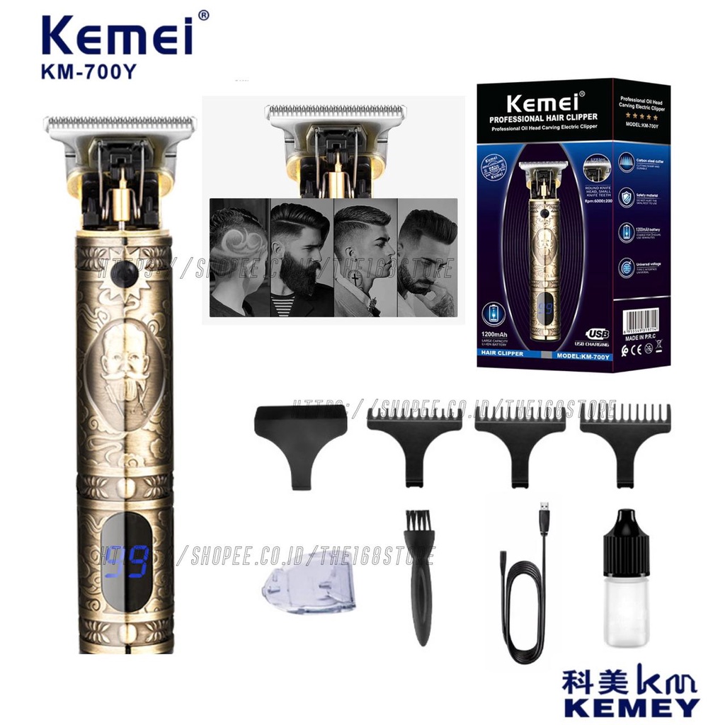 Kemei Alat Cukur Rambut KM 700 Y Hair Clipper Professional Barber Trimmer Detailer Elektrik Cukuran KM 700Y