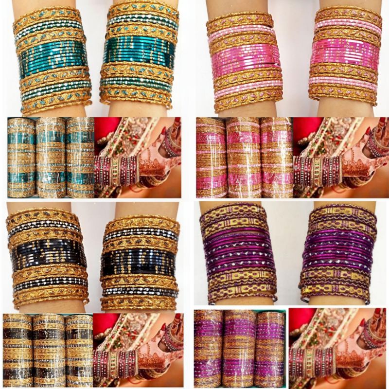 gelang zeri dewasa/geang pengantin India/gelang fashion/gelang India/gelang jeri/gelang warna warni