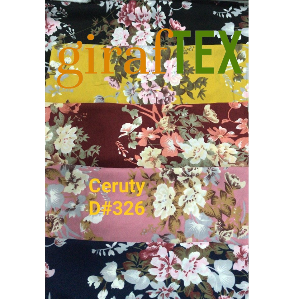 Cerutti Motif - Kain Cerruty Ceruti Cerruti Bunga Bangkok