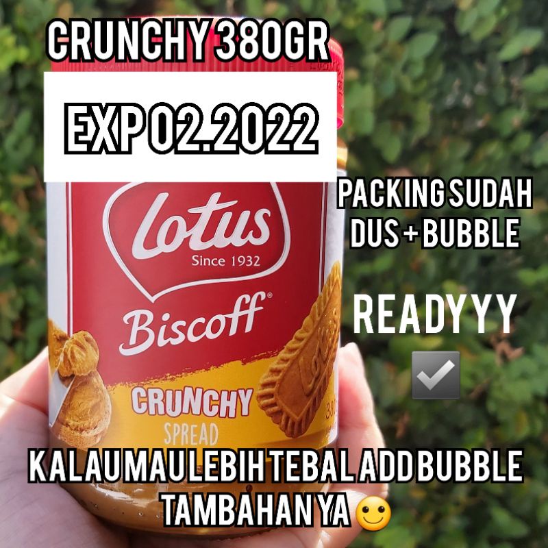 Lotus biscoff CRUNCHY SPREAD 380gr lotus biscoff SPREAD 400gr | Shopee ...