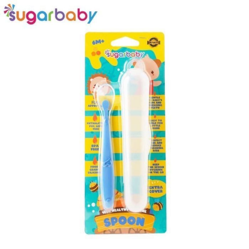 SENDOK SILIKON BAYI - SUGAR BABY HEALTHY SILICONE SPOON CASE