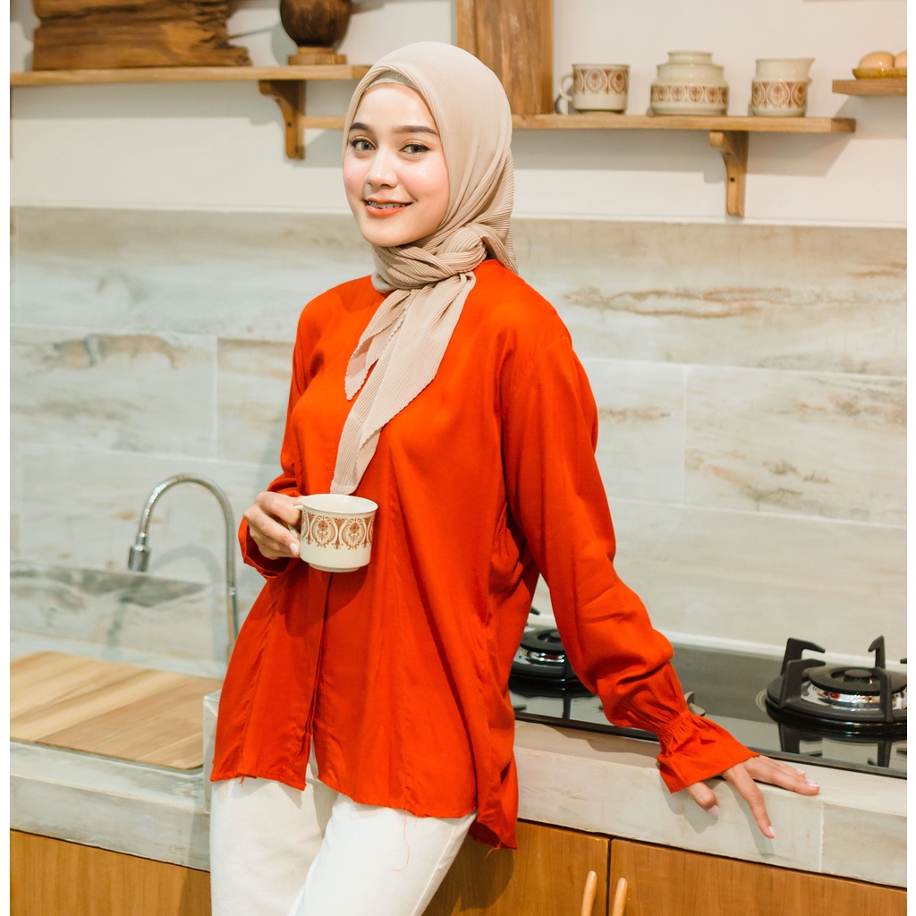 (MGA) KEMEJA ATASAN BLOUSE  ATALA DAILY SHIRT OVERSIZE JUMBO