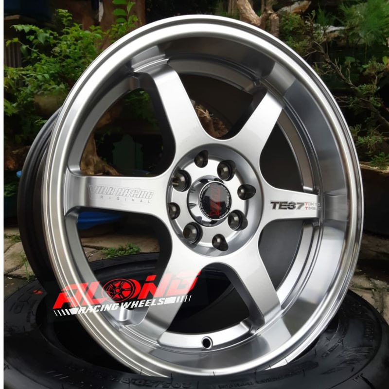 Repl. VELG RAYS TE37 TOKYO TIME ATTACK R16 Hyper Silver Lips Polish SUPER COPY - LIKE ORIGINAL