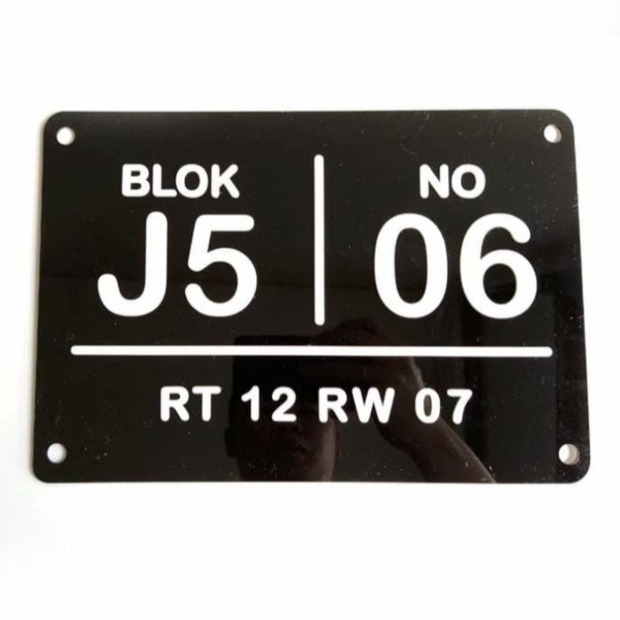 

nomor rumah acrylik TIMBUL & STIKER CUTING 30X20 cm - dasar hitam STIKER CUTING Keren