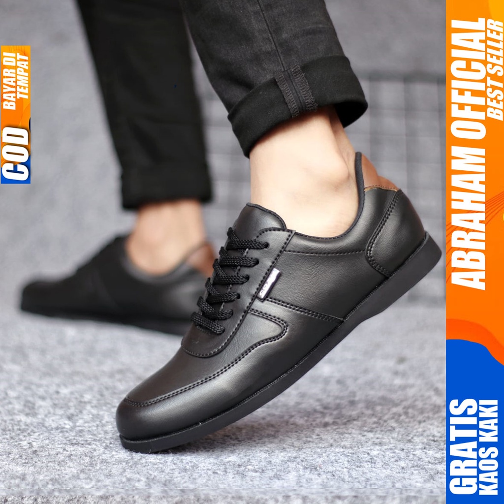 ABRHM COSENZA Sepatu Formal Casual Pria Kerja Cowok Kulit Pu Original