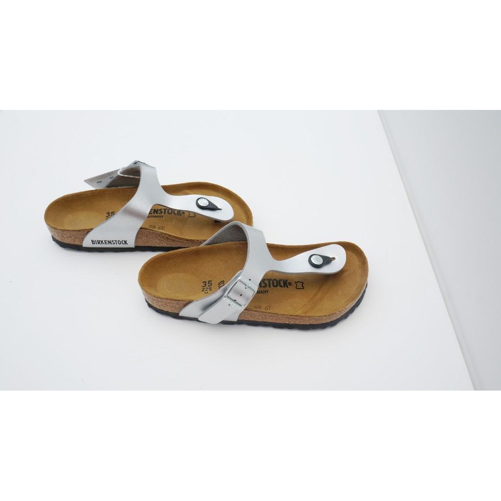 [NEW] Birkenstock Sandal Gizeh Birko Flor | Silver | Size 35