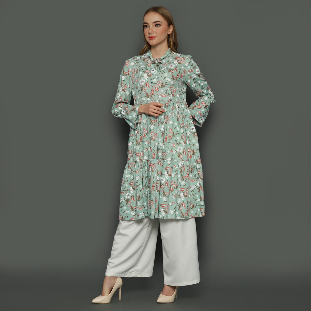 Tunic Motif bunga Premium