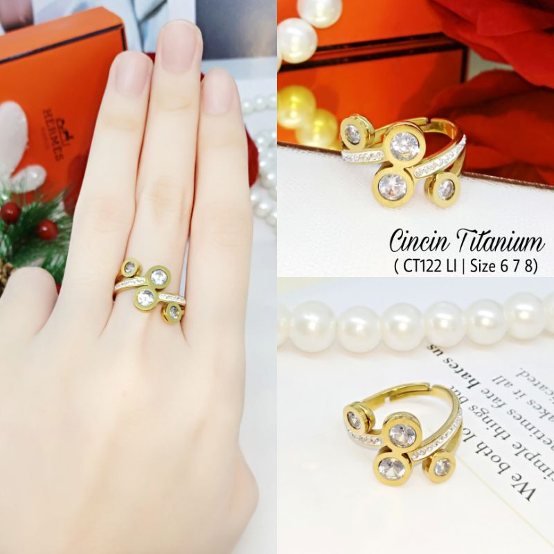 Cincin Titanium Wanita Terbaru CT14-122 LI