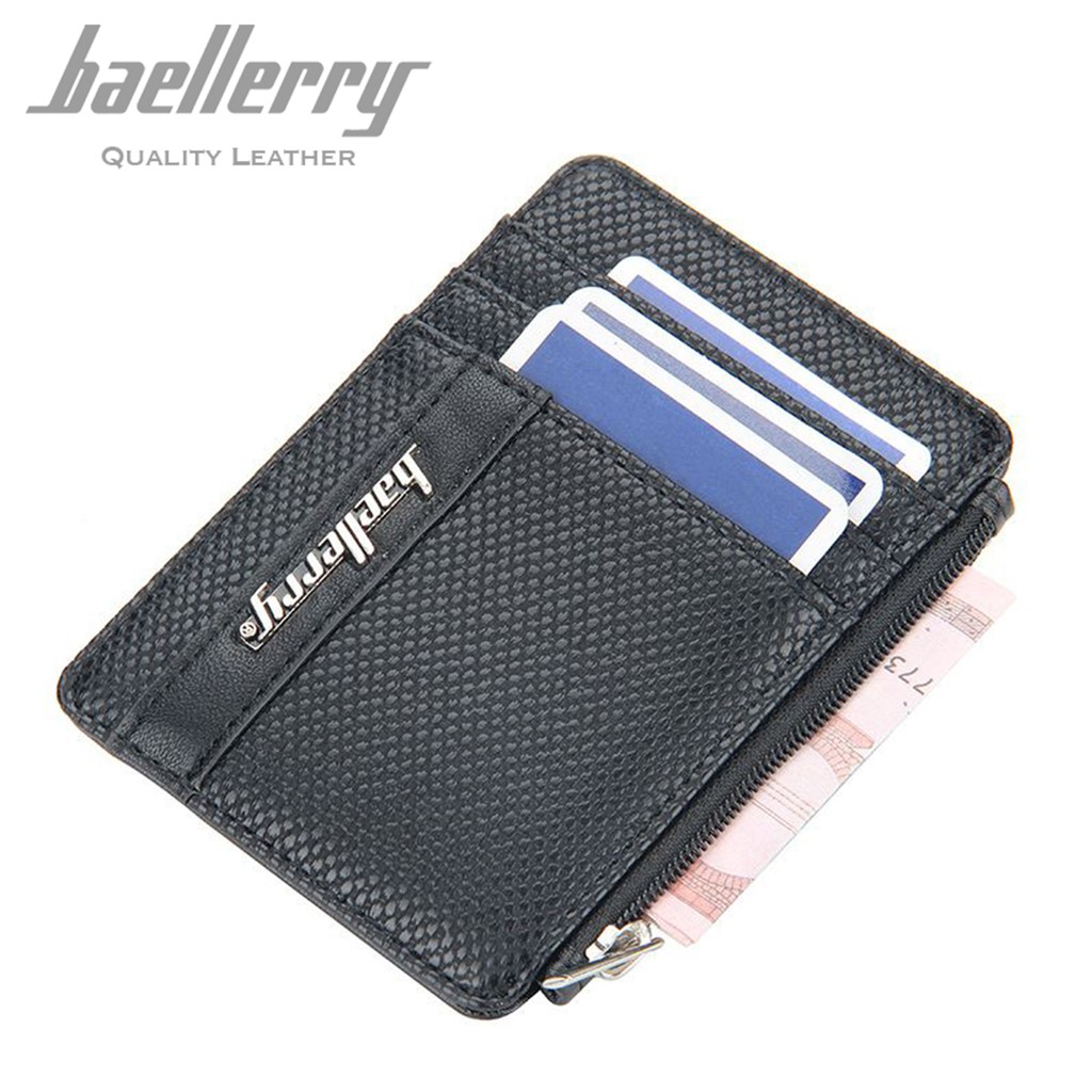 BAELLERRY D1861 Dompet Kartu Pria Bahan Kulit PU Leather Premium WATCHKITE WKOS