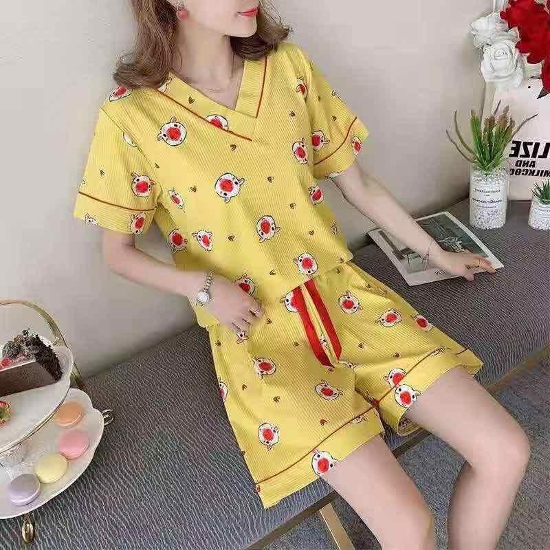 baju tidur celana pendek 5 motif premium import murah/ piyama tidur lucu/ pajamas lucu