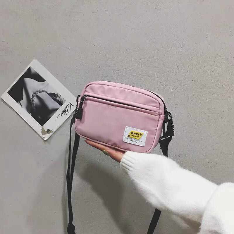 GNEI Sling Bag Tas Selempang Bahu Wanita Korea Slingbag Canvas Trend Kanvas Kekinian (RSL) NR