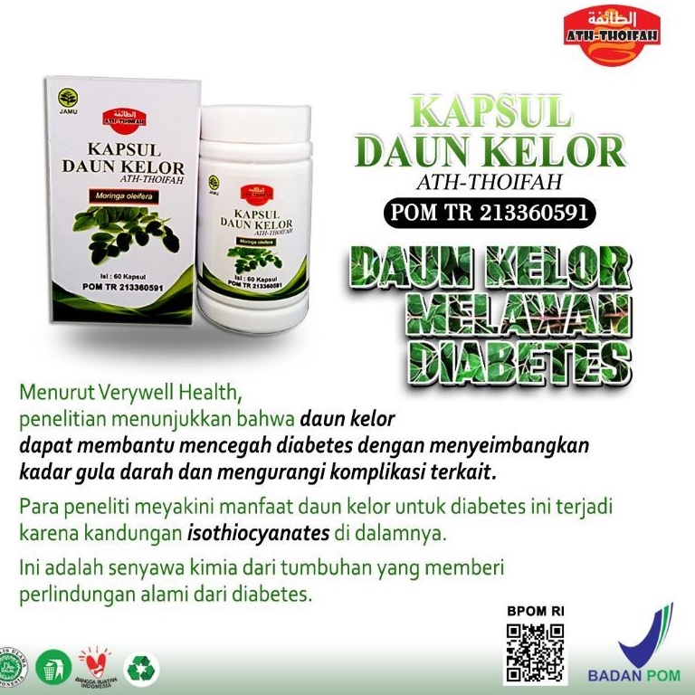 

Kapsul Daun Kelor kemasan isi 60