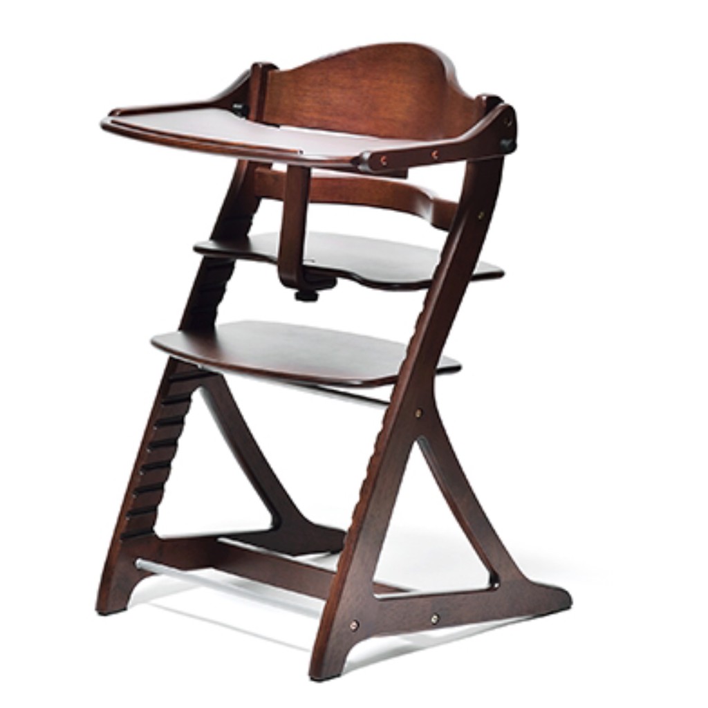 Yamatoya - SukuSuku Plus Table High Chair DARK BROWN