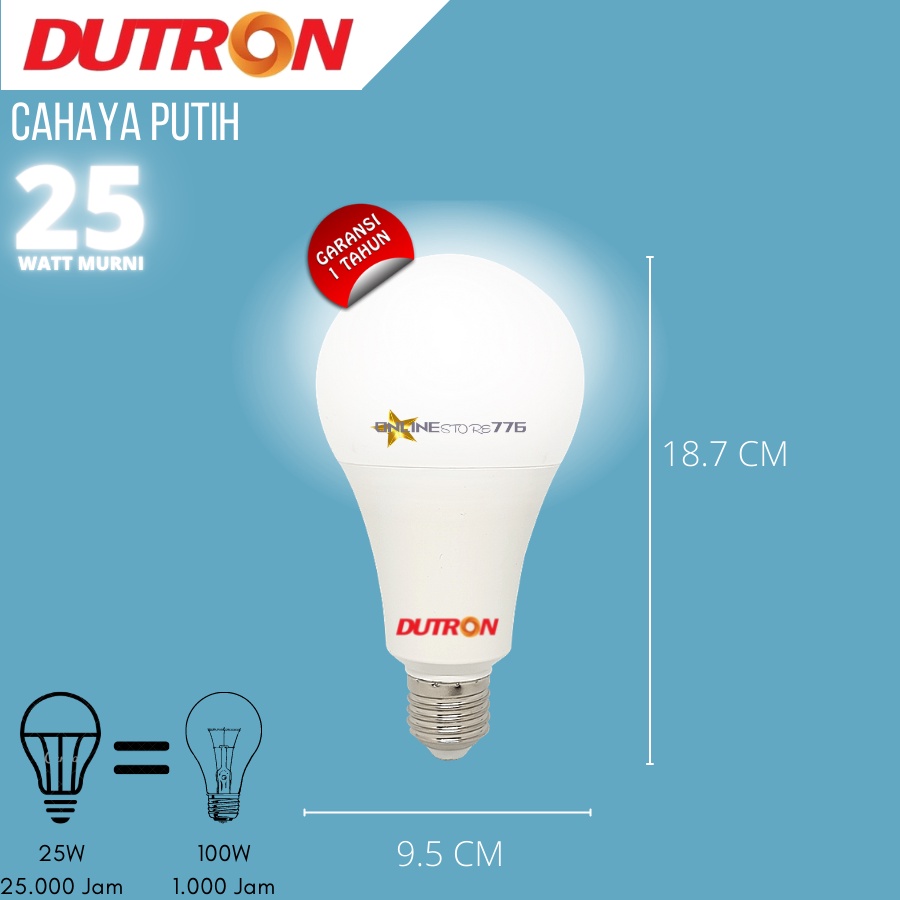 Lampu - Bohlam - DUTRON LED 25W - DUTRON 25 Watt - Bohlam LED - Lampu LED - Garansi 1 Tahun