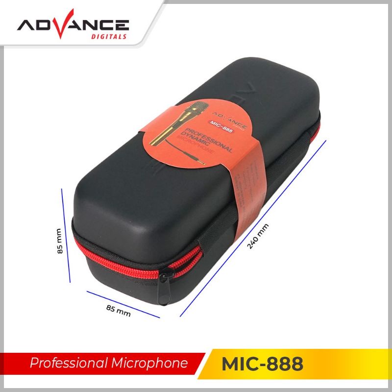 Advance MIC 888 Single Profesional Dynamic Microphone Mik Kabel Microphone Premium