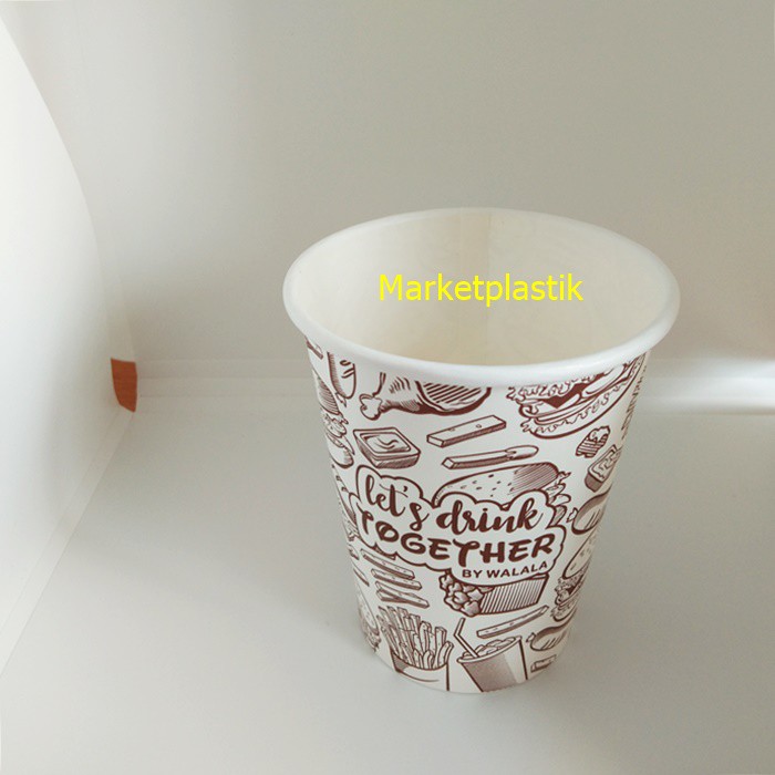 Gelas Kertas/Gelas Kopi/PaperCup walala 8oz @50pcs
