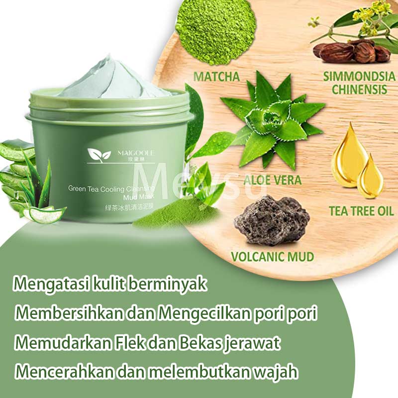 【BPOM】 Masker Wajah Green Tea Cleansing Clay Mask 100GR