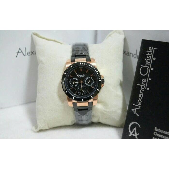 Promo Alexandre Christie. Ac 6141. Ladies. Rosegold Black. Original