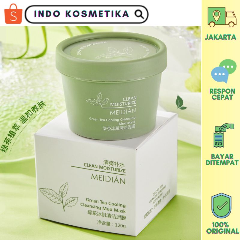 [FREE SPATULA] Masker wajah Green tea clay mask 120g Pore Clean Clay Mask-7