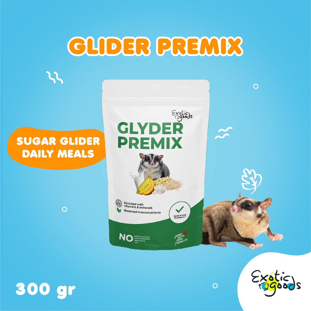 EXOTICGOODS GLIDER PREMIX 300g BUBUR RACIK SUGAR GLIDER PREMIX SUGAR GLIDER MAKANAN SUGAR GLIDER SNACK HAMSTER