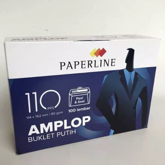 

MENYURAT-SURAT- AMPLOP PAPERLINE 110 PPS PUTIH POLOS -SURAT-MENYURAT.