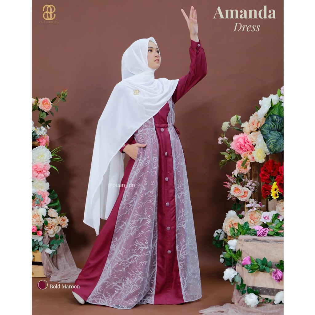 AMANDA DRESS BY PUAN / GAMIS ONLY ORI PUAN / NEW SALE