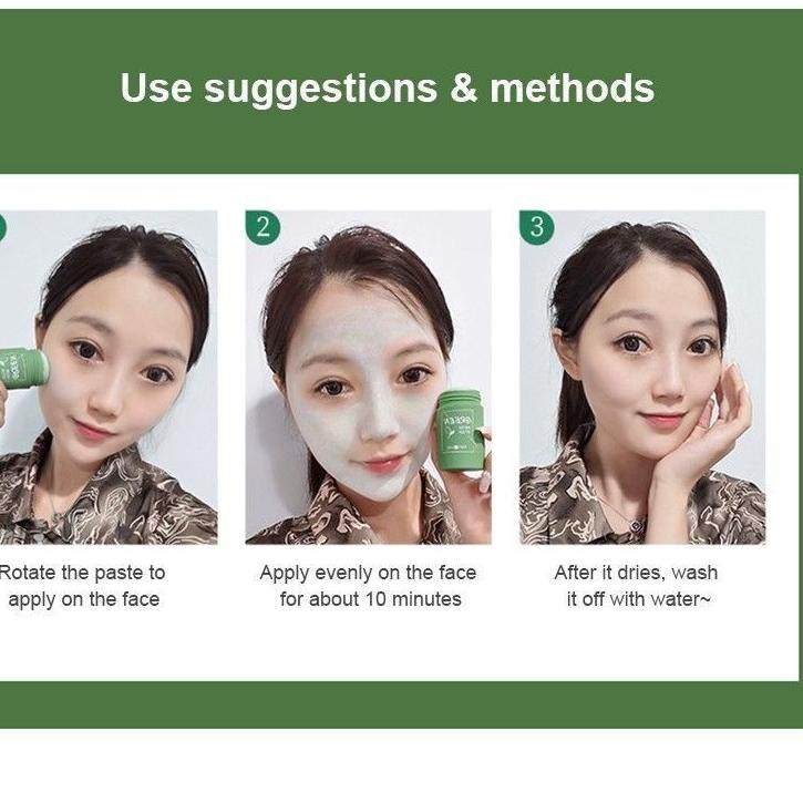 ✔️Paylater MASKER WAJAH MUKA GREEN TEA GLOWIN0G JERAWAT BRUNTUSAN BOPENG KOMEDO DAN BEKAS JERAWAT AM