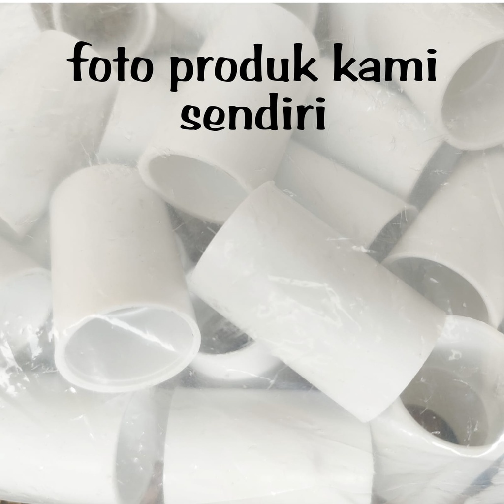 SOCK CONDUIT 20 MM WARNA PUTIH BERSIH POLOS - PER PACK ISI 100 PCS