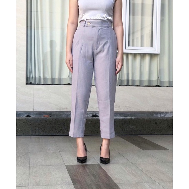 BUTTON PANTS LINEN RAMI // KULOT LINEN RAMI