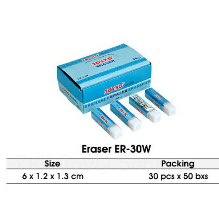 

PENGHAPUS JOYKO ER30W 30 PUTIH ERASER STIP PENSIL 2B BINGKISAN MURAH