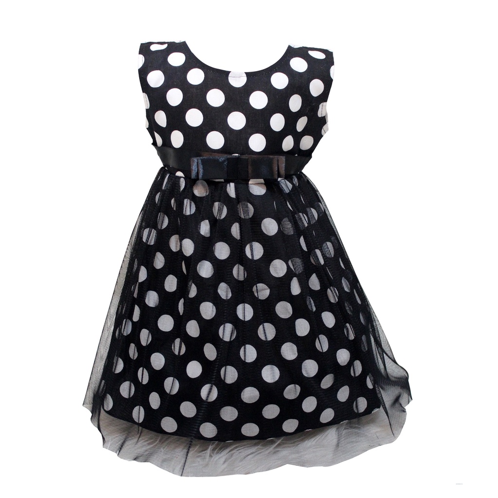 Dress Kids Conde/Kebaya Anak Modern/ Baju Brukat Anak Cantik  Motif Polkadot/ Gaun Pesta Murah Buat Usia 1 Thn sampai 4 Thn