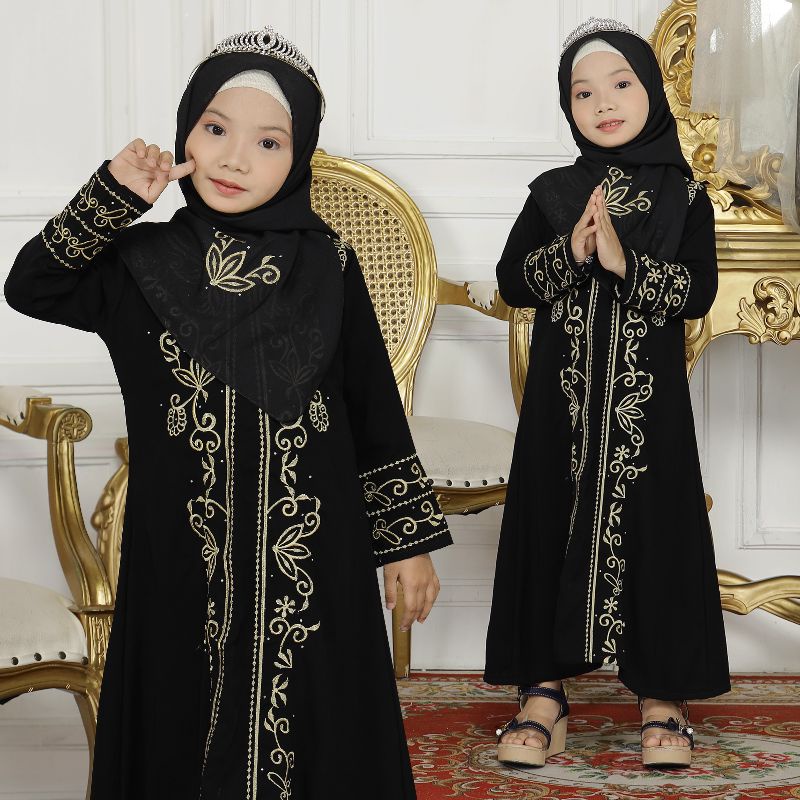 Gallery Exclusive Abaya Hitam Gamis Bordir Turkey Anak Bordir ( Geser Ke Kanan Untuk Liat Motif Lainnya )