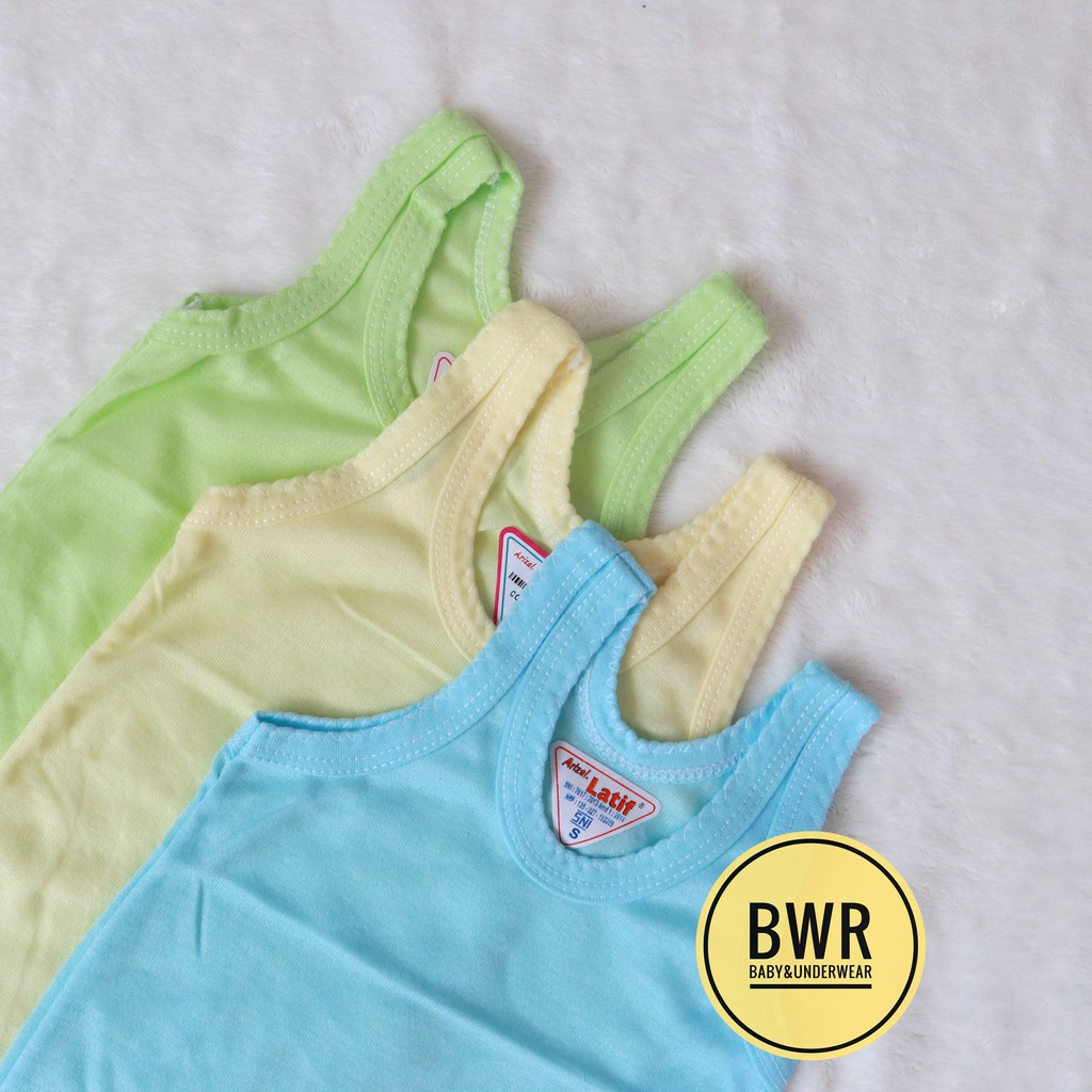 [ 6pc ] Singlet Latif WARNA Polos [ II G5 - J5 ] Pakaian Kaos Dalam Anak Latif || Bwr