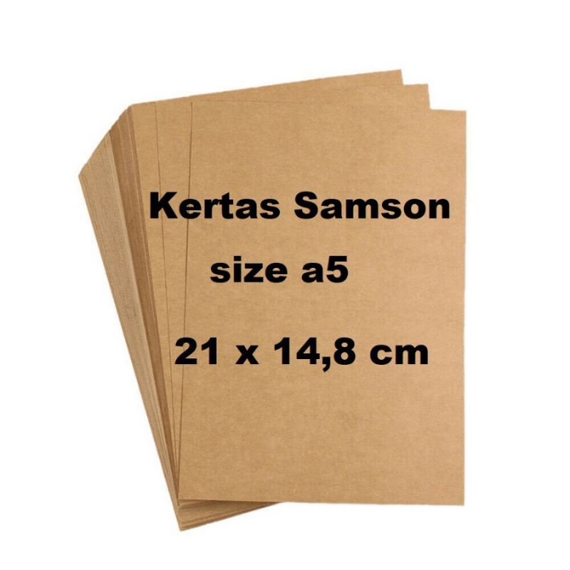 50 PCS KERTAS SAMSON A5 125 GSM 80 GSM KERTAS KRAFT 125 GSM 80 GSM KERTAS COKLAT PACKING