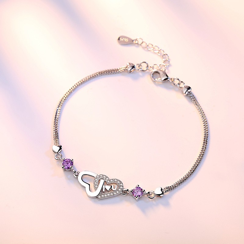 gelang perak 925 asli untuk wanita Interweave Perhiasan Fashiongelang tangan perempuan