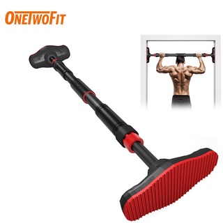 OneTwoFit Adjustable Door Pull up Bar Heavy Steel Muscle Training Equipment Alat olahraga Rumahan