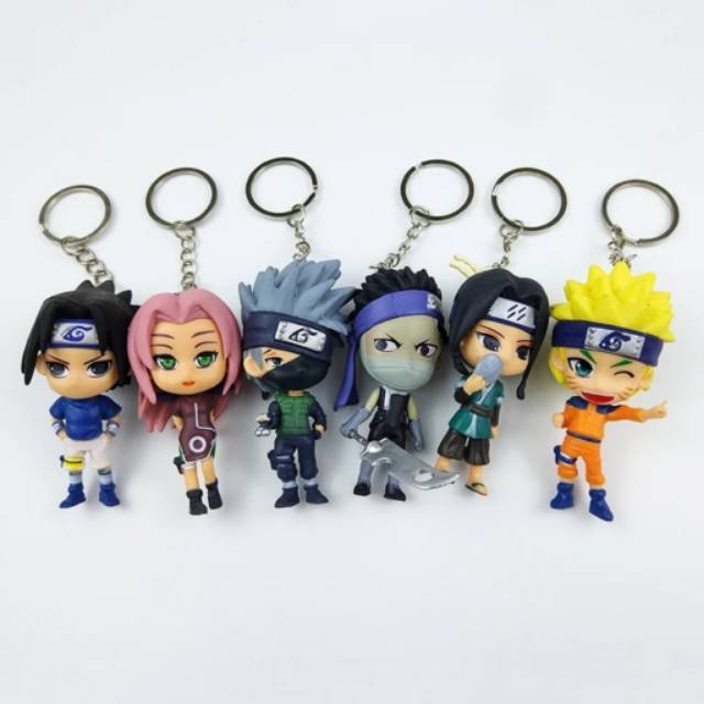 Gantungan Kunci Figure Naruto Kakashi Sasuke Sakura Zabuza Haku