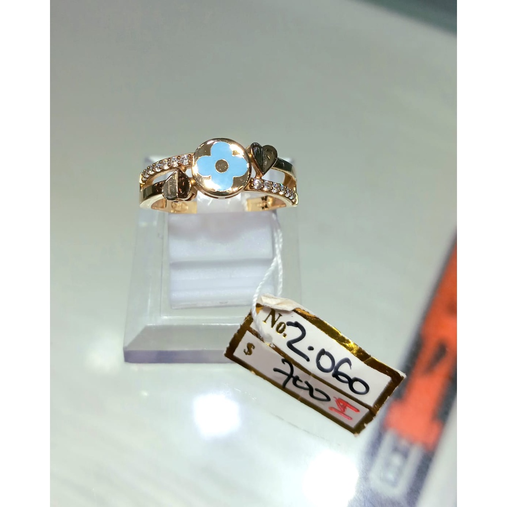 Cincin Emas Fashion Van Cleef Kadar 70% 2.06 Gram Size 14