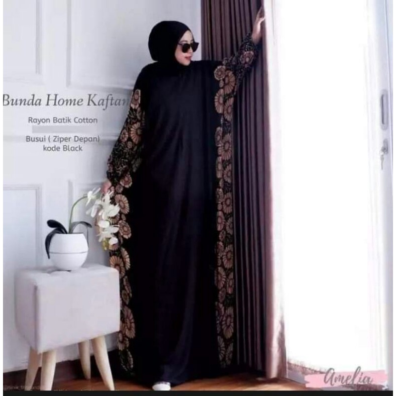 Bunda HomeKaftan/One Set/Baju Tidur/Setelan murah/Piyama/Homedress/Pakaian Wanita/Daster Jumbo/Daste