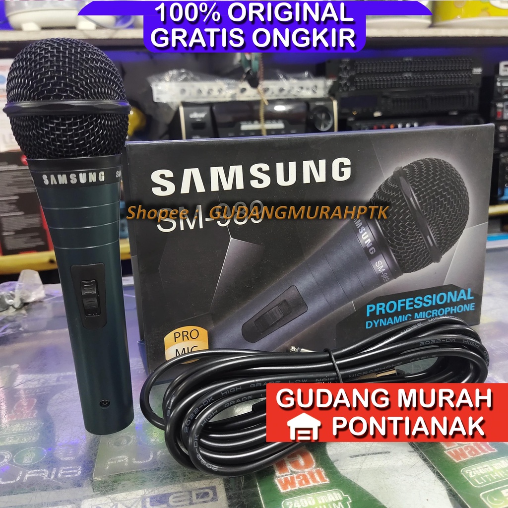 Mic Kabel Samsung SM-989 Microphone Dynamic Vocal Karaoke SM 989 SM989