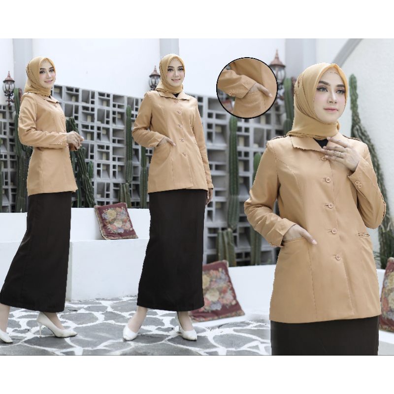 BAJU PRAMUKA ELPONTE/ BZR / SERAGAM  PRAMUKA WANITA  FREE HIJAB